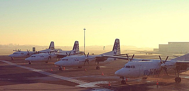 Fokker 50 von VLM Airlines: Die Fluglinie soll klein neu beginnen.
