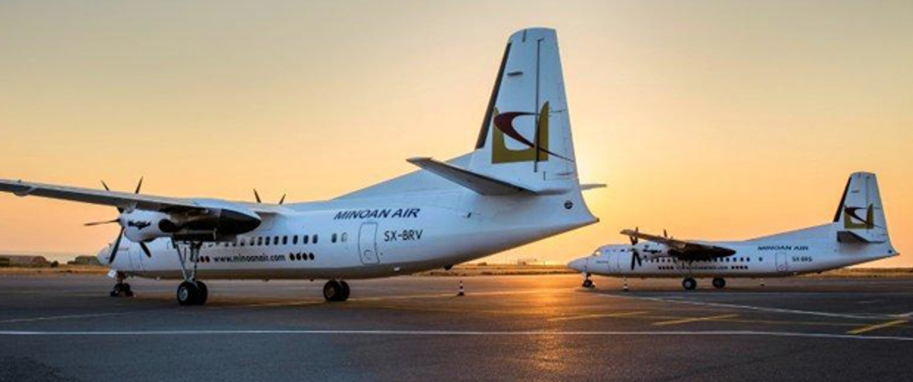 Fokker 50 von Minoan Air: Fokussiert auf Geschäftsreisende.