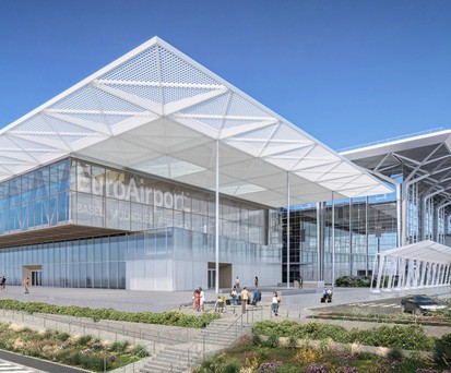 Entwurf für den Terminalanbau am Flughafen Basel: Soll bis 2030/2031 fertig sein.