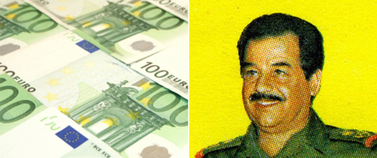 Euro-Scheine, Saddam Hussein: Warum das Geld aus Frankfurt kam, ist unklar.