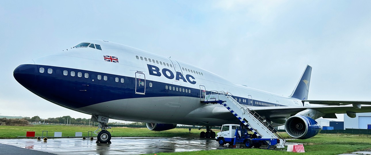 Die Boeing 747 in St. Athan.