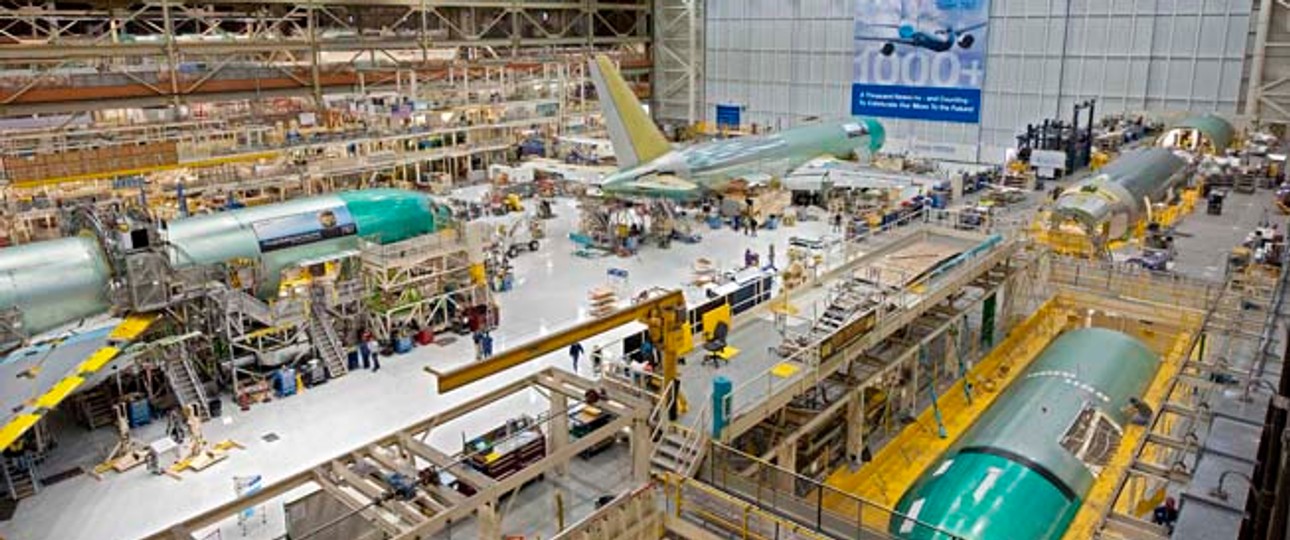 Produktionshalle der Boeing 767: Hier ist bald wieder mehr los.