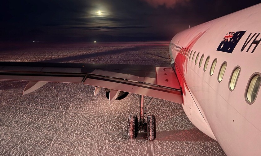 Die VH-VHD in der Antarktis: Eine schwierige Mission.
