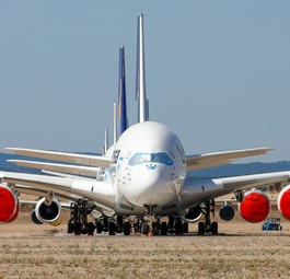 Airbus A380 von Lufthansa in Teruel: Kommen sechs oder acht zurück?