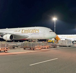 Die drei Airbus A380 von Emirates landeten außerplanmäßig in Wien.