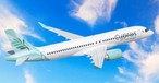 Himmel über Zypern: Airbus A220 von Cyprus Airways.