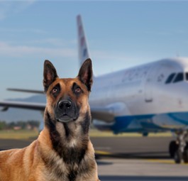 Belgischer Schäferhund und A319 von Croatia Airlines: Problematisch.