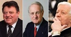 Franz Josef Strauß, Johannes Rau, Helmut Schmidt: Ihre Namen prangen (bald) an Flughäfen.