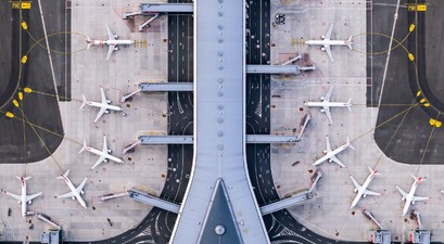  Der Istanbul Airport aus der Luft: Der Flughafen ist zum ersten Mal der am besten vernetzte der Welt.