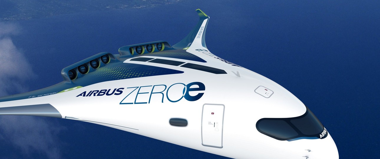 Nurflügler-Konzeptstudie von Airbus: Für Wasserstoff-Flieger braucht es neues Design.