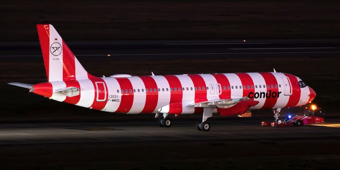 Condors erster Airbus A320 Neo, hier zu sehen Anfang Februar in Toulouse.