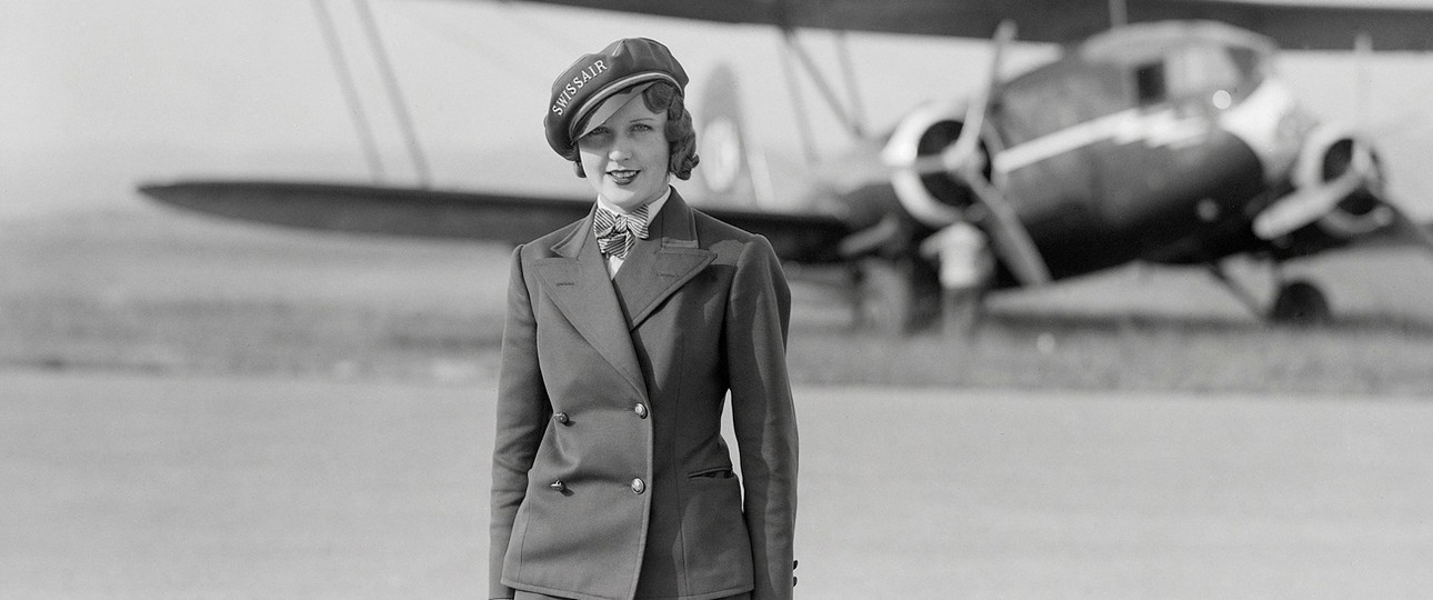 Nelly Diener: Sie wurde 1934 bei der Swissair die erste Flugbegleiterin Europas.