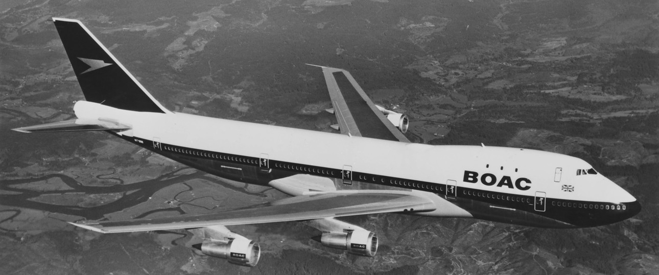 Historische Aufnahme: Mit dieser Bemalung hob Boac zwischen 1964 und 1974 ab.