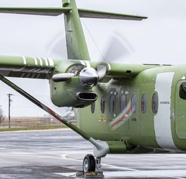 Cessna 408 Sky Courier beim Bodentest: Erstmals liefen die Turboprop-Triebwerke von Pratt and Whitney Canada am Flugzeug.