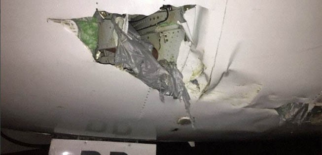 Schaden an der ATR: Die Maschine von Passaredo wurde arg in Mitleidenschaft gezogen.