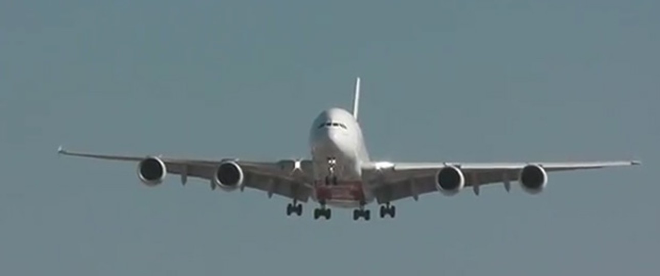 A380 im Anflug auf El Prat: Ein besonderes Ereignis.