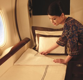 Aktuelle First Class von Singapore Airlines in den Airbus A380: Ein neues Produkt kommt in die Airbus A350 ULR.