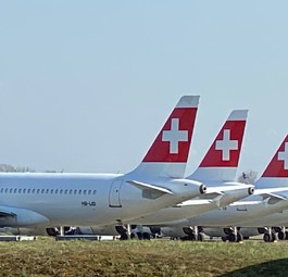 Geparkte Flieger von Swiss: Zwist mit den Piloten.