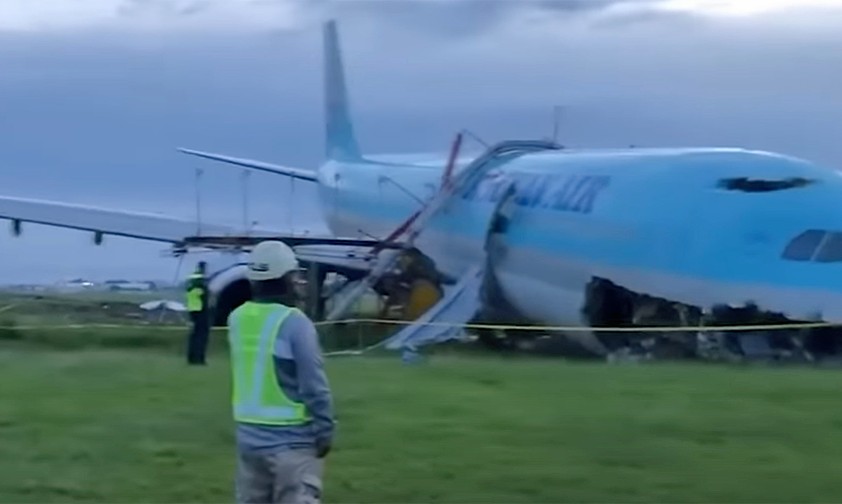 Airbus A330 von Korean setzte schon beim zweiten Versuch hart auf