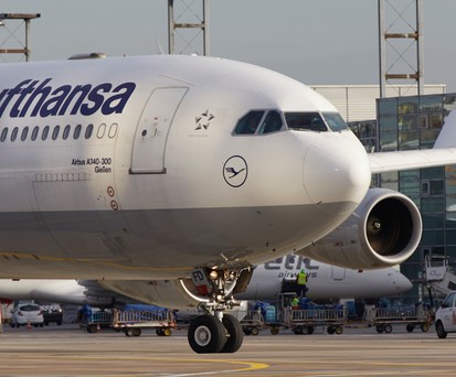 Airbus A340-300 von Lufthansa: Derzeit das Modell der Wahl Richtung Peking.