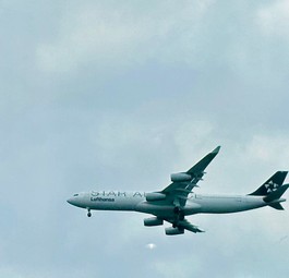 Airbus A340 von Lufthansa in Frankfurt: Die Airline soll Marktanteile abgeben, findet die EU-Kommission.