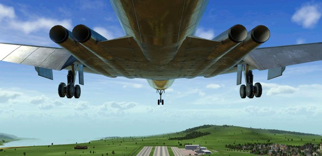 Auf Transport Fever kann man unter anderem mit einer de Havilland DH-106 Comet...