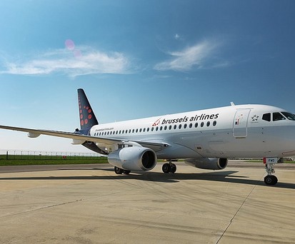 Superjet in den Farben von Brussels Airlines: Ein Bild aus der Vergangenheit.