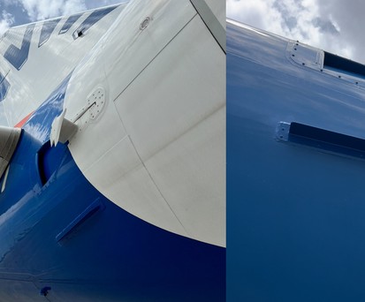 Die Finlets an einer Boeing 737-800 von Sun Express: Sparen Sprit.