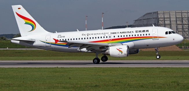 So sehen die Jets von Tibet Airlines bisher aus.