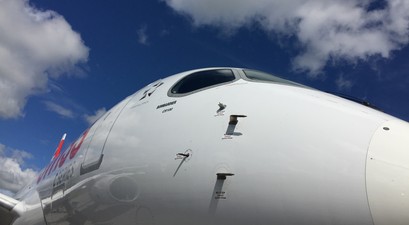 Die HB-JBA, als sie noch eine Bombardier CS100 war: Swiss betreibt inzwischen neun Airbus A220-100.