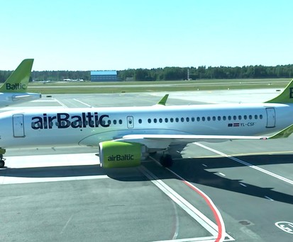 Airbus A220 von Air Baltic: Der Staat hilft der angeschlagenen Nationalairline.