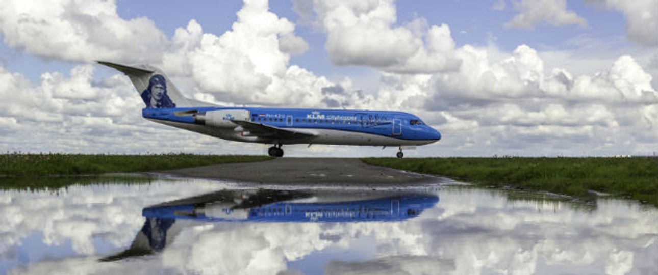 Fokker 70 von KLM: Sogar der König flog die Jets.