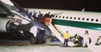 Alitalia-Jet nach der Bruchlandung: Weißer Schaum ist eher unüblich.
