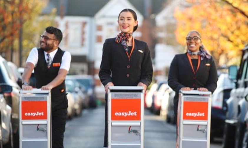 Crew von Easyjet: Bringdienst für Essen zwei Tage getestet.