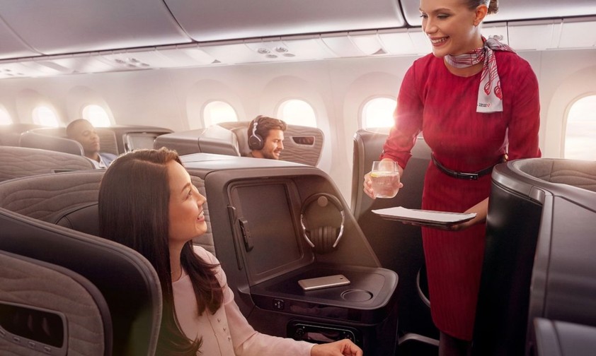 Business Class von Turkish: Außer ihr gibt es nur die Economy.