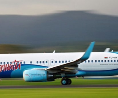 Boeing 737 von Air Vanuatu: Am Boden.