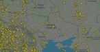 Luftraum über der Ukraine am Dienstag um 11:22 Uhr: Nicht ganz leer.