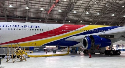 Der zweite Airbus A340-300 von Legend Airlines: Flog vorher für Air Belgium, ebenso wie ...