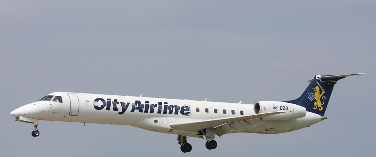 Embraer 145 von City Airline: Zehn Jahre hat die Fluglinie Göteborg mit Europa verbunden.
