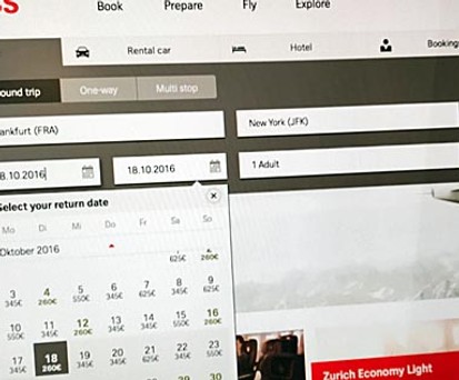 Der Ablauf der Buchungen wird bei allen Konzernairlines gleich sein. Neu sehen Kunden etwa schon bei der Eingabe des Datums die Preise.