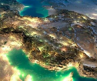 Iran bei nacht: Dort wo es dunkel ist, könnten bald Lufttaxis hinfliegen.