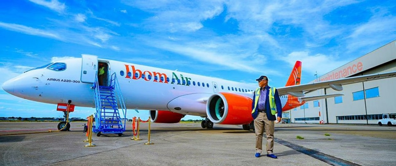 Der Airbus A220-300 für Ibom Air: Aktuell noch in Europa.