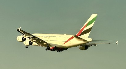 Airbus A380 von Emirates beim Start in Dubai: Bald in Berlin und Stuttgart zu sehen?
