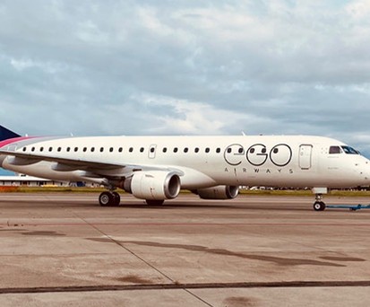 Embraer E190 namens Martina von Ego Airways: Beide Flieger holt sich die Fluglinie aus Deutschland.