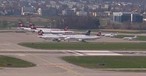 Parkfläche am Flughafen Zürich: Gut besetzt.