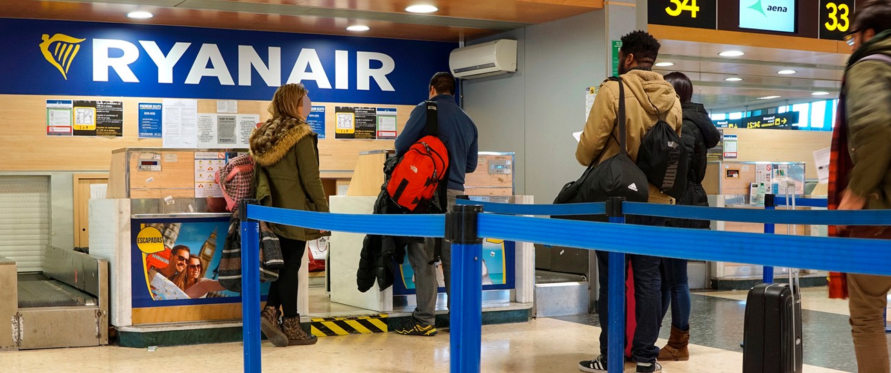 Check-in-Schalter von Ryanair: Bald Vergangenheit.