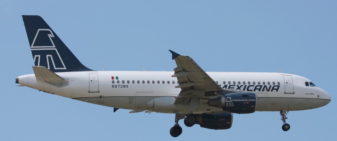 Airbus A319 von Mexicana im Jahr 2009: Kurz danach war Schluss.