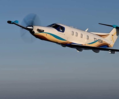 Der Pilatus PC-12 NGX für die japanische Opensky: Lange Anreise.