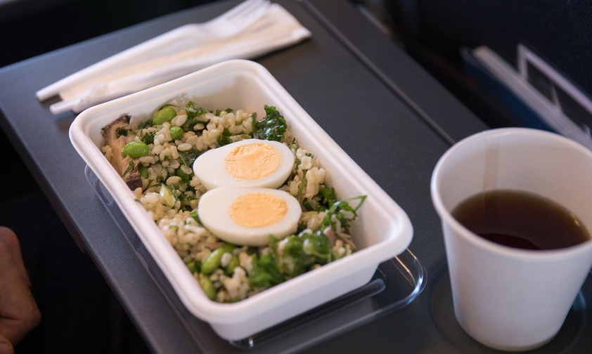 Essen auf Qantas' Testflug: Keine der Verpackungen landet auf der Müllkippe.