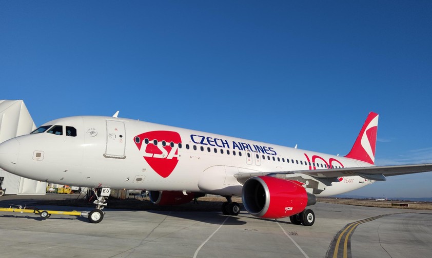 Der A320 mit dem Kennzeichen OK-HEU. Er ist aktuell ...